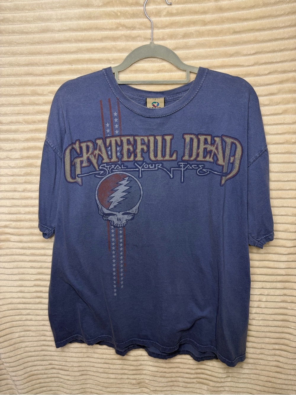 Liquid Blue Washed Indigo Band Graphic Tee